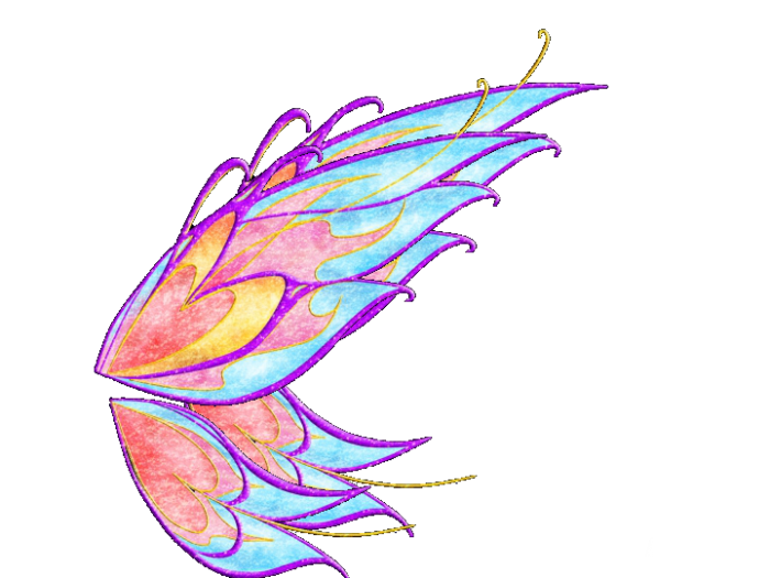 Крылья феи на прозрачном фоне